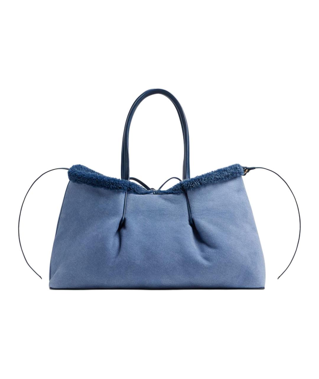 BOTTEGA VENETA Синяя сумка с короткими ручками, фото 4