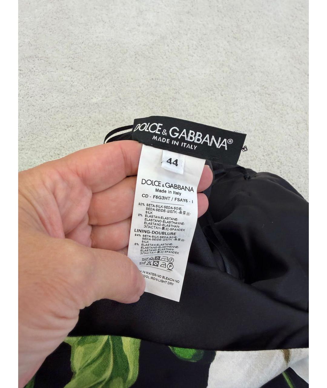 DOLCE&GABBANA Мульти шелковое коктейльное платье, фото 3