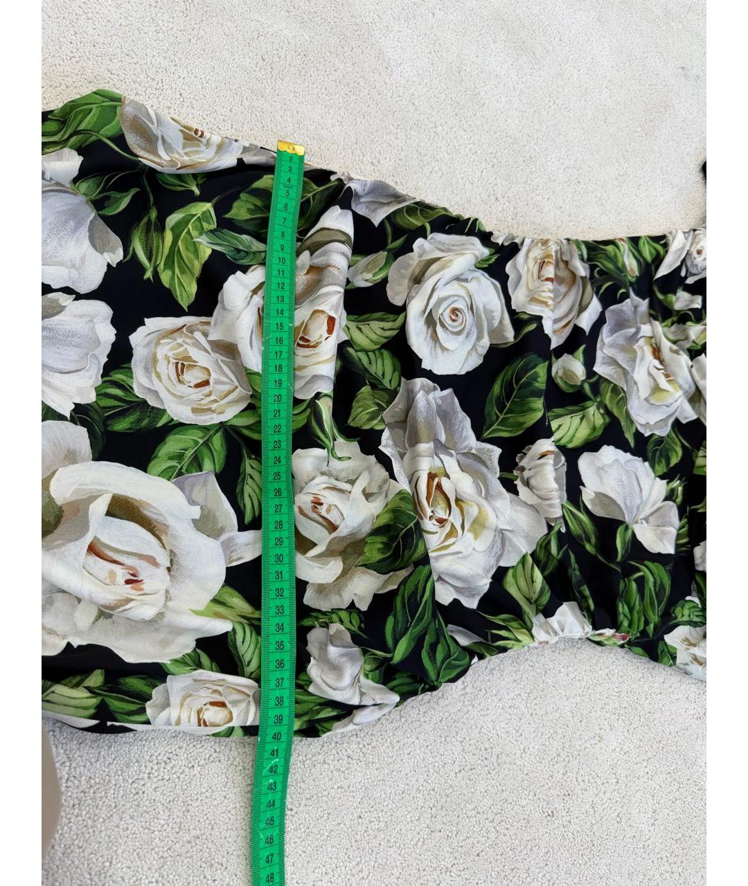 DOLCE&GABBANA Мульти шелковое коктейльное платье, фото 7