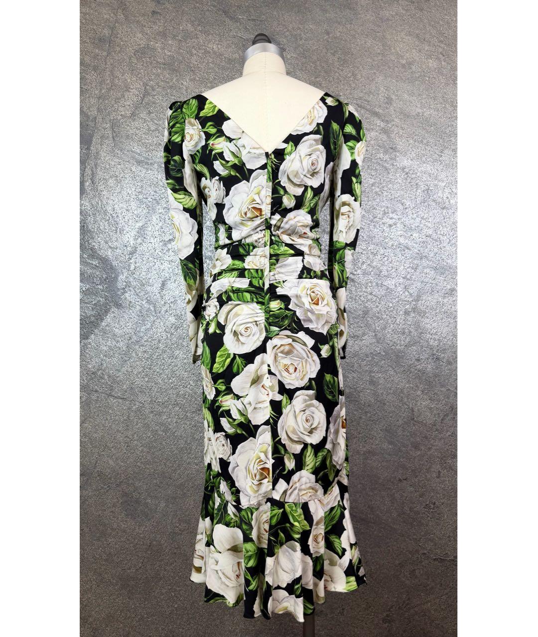 DOLCE&GABBANA Мульти шелковое коктейльное платье, фото 2