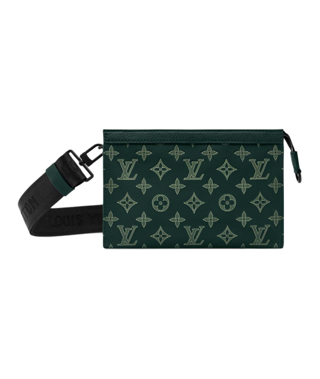 LOUIS VUITTON Зеленая кожаная сумка на плечо, фото 1