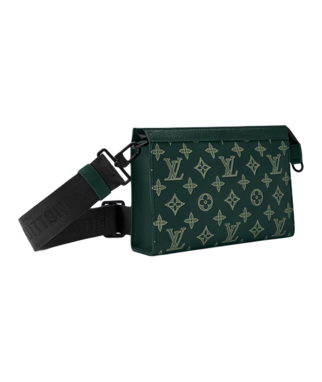 LOUIS VUITTON Зеленая кожаная сумка на плечо, фото 3