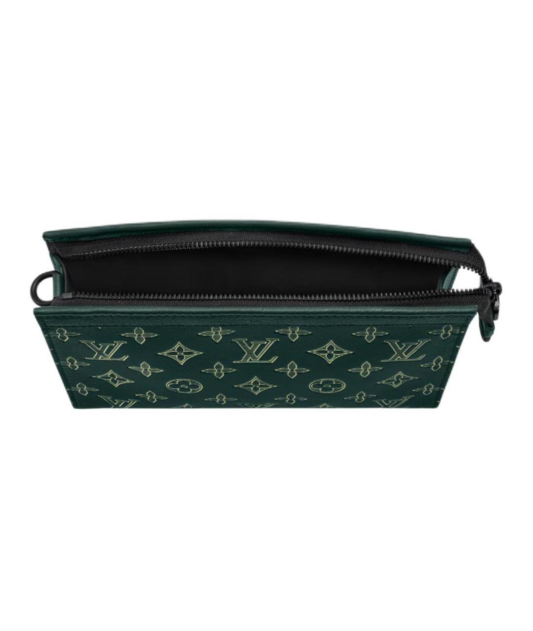 LOUIS VUITTON Зеленая кожаная сумка на плечо, фото 5