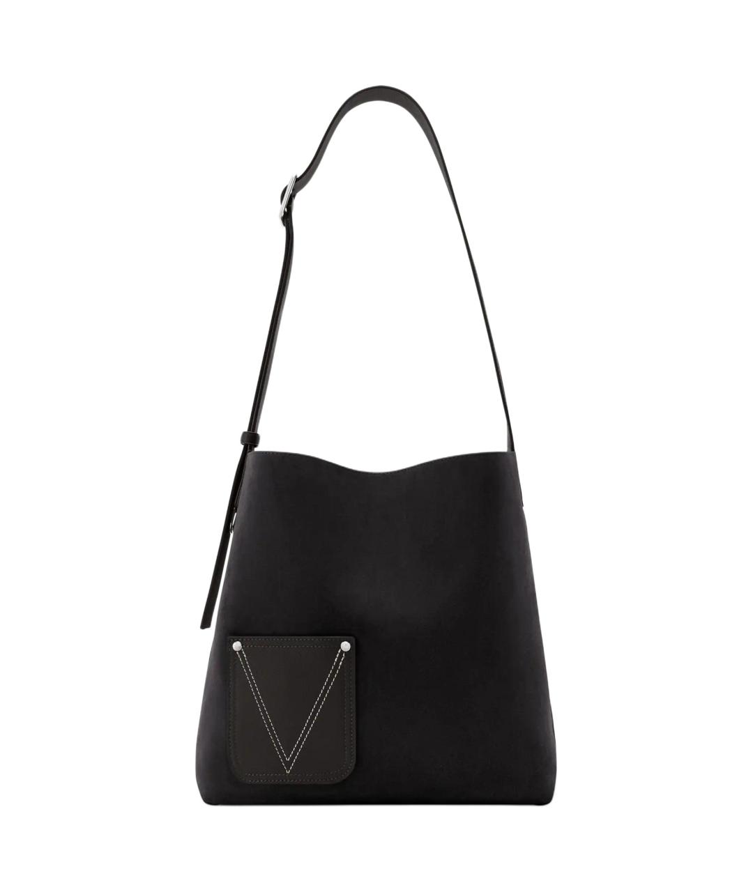 LOUIS VUITTON Черная кожаная сумка на плечо, фото 3