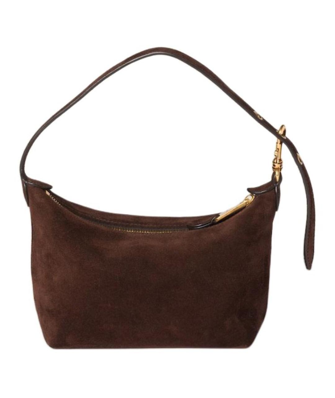 MIU MIU Коричневая замшевая сумка через плечо, фото 3