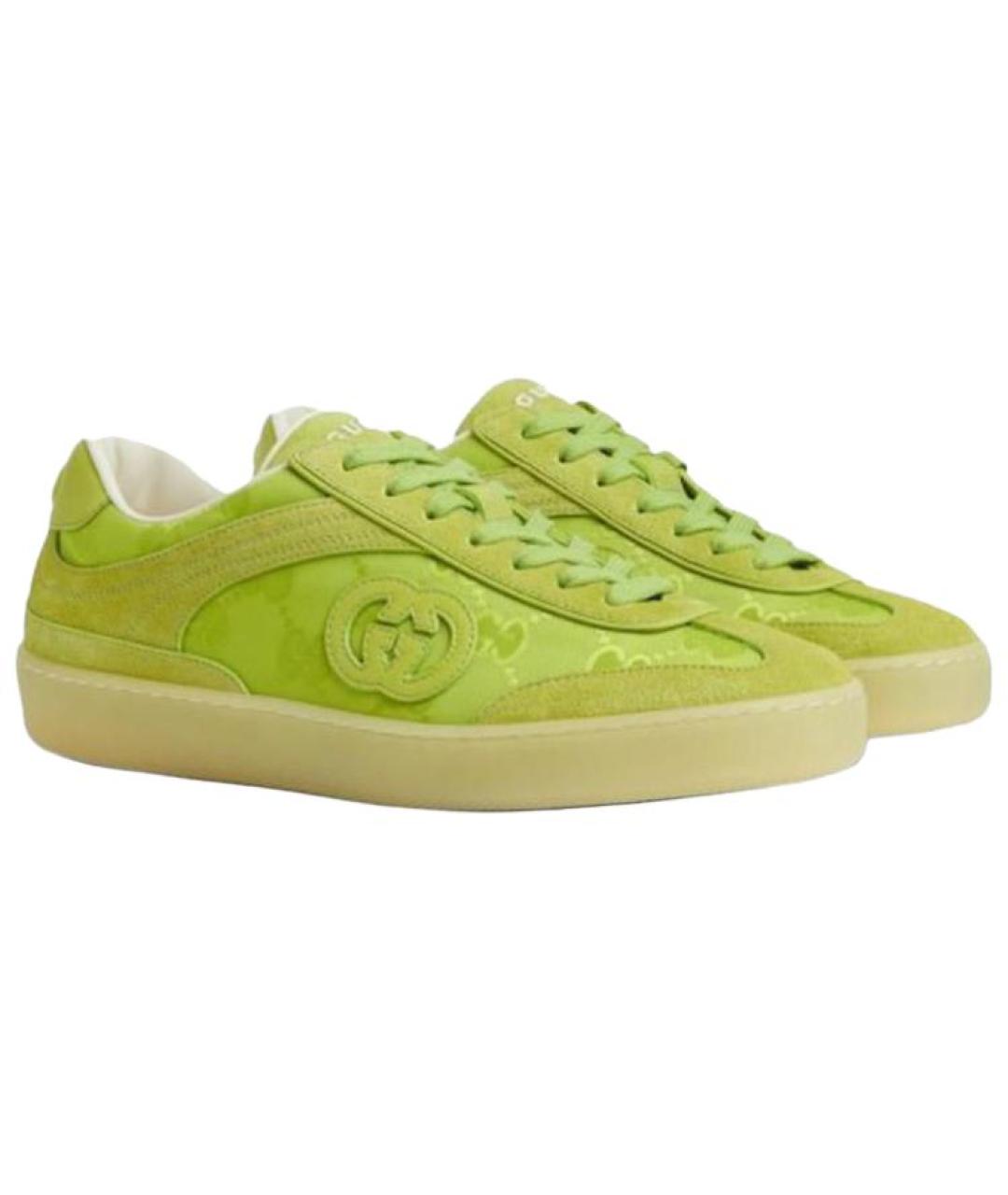 GUCCI Зеленые замшевые кеды, фото 3