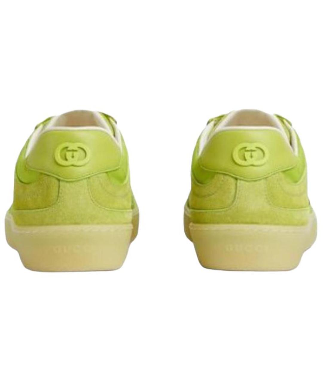 GUCCI Зеленые замшевые кеды, фото 5