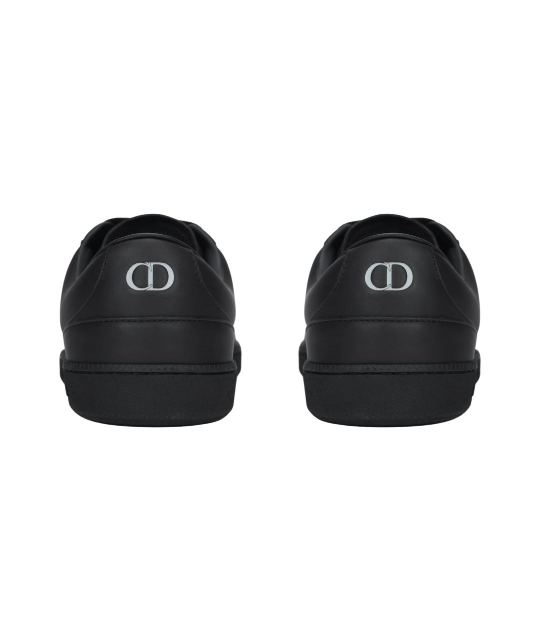 CHRISTIAN DIOR Черные кожаные низкие кроссовки / кеды, фото 4