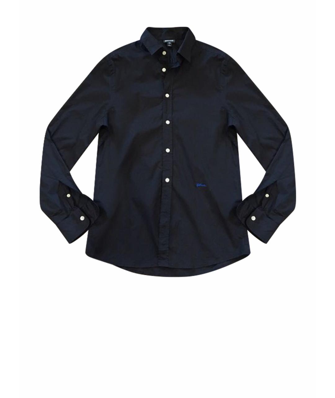 JUST CAVALLI Черная хлопковая классическая рубашка, фото 1