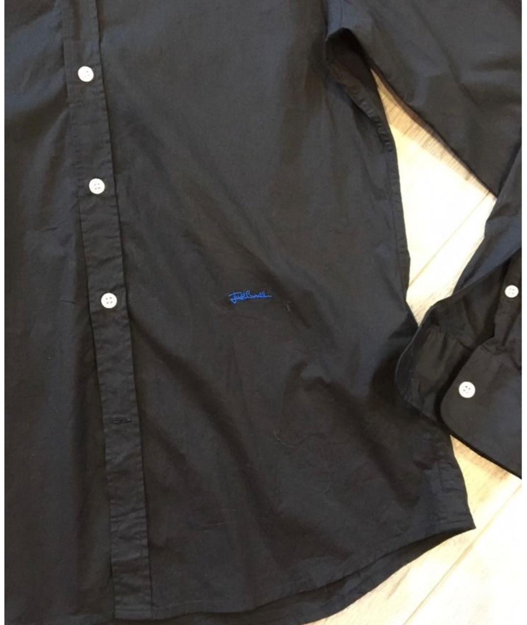 JUST CAVALLI Черная хлопковая классическая рубашка, фото 5