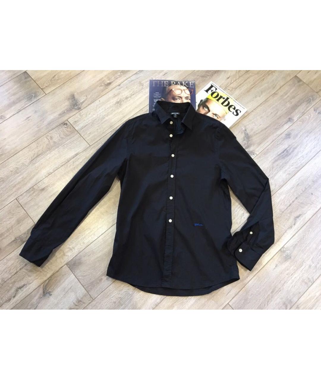 JUST CAVALLI Черная хлопковая классическая рубашка, фото 9