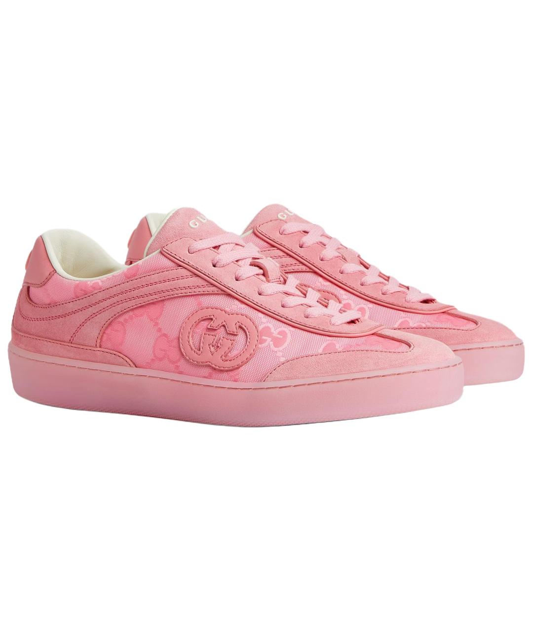 GUCCI Розовые замшевые кроссовки, фото 3