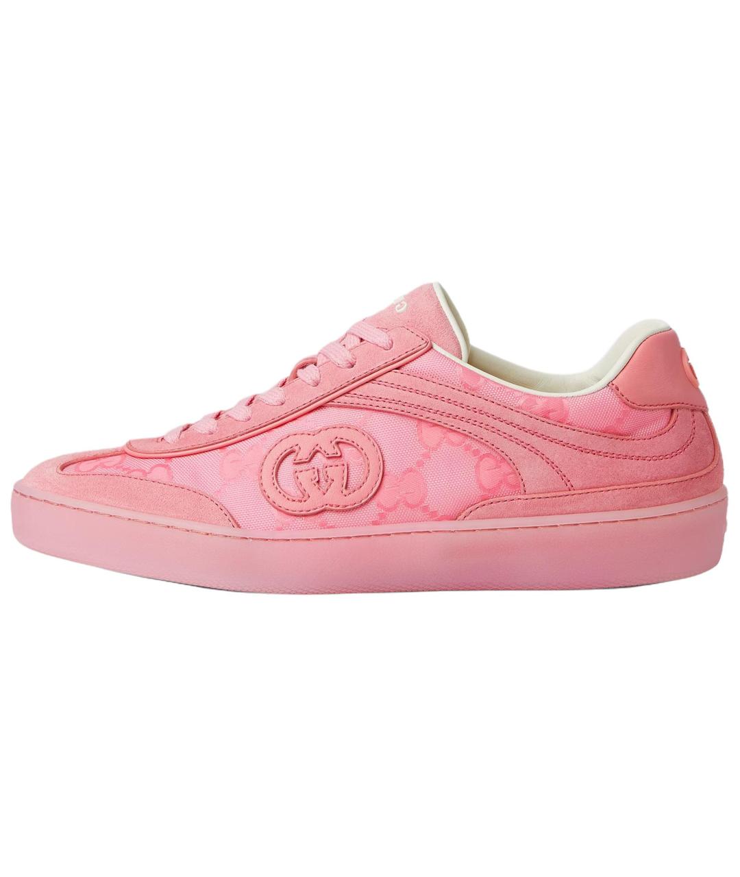 GUCCI Розовые замшевые кроссовки, фото 2