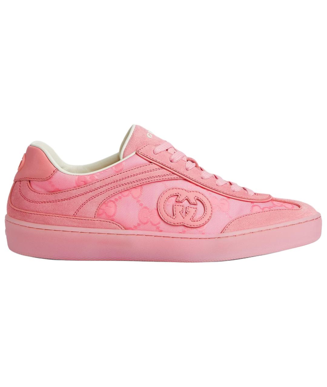 GUCCI Розовые замшевые кроссовки, фото 1