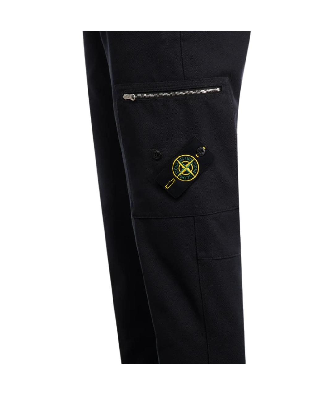 STONE ISLAND Темно-синие повседневные брюки, фото 3