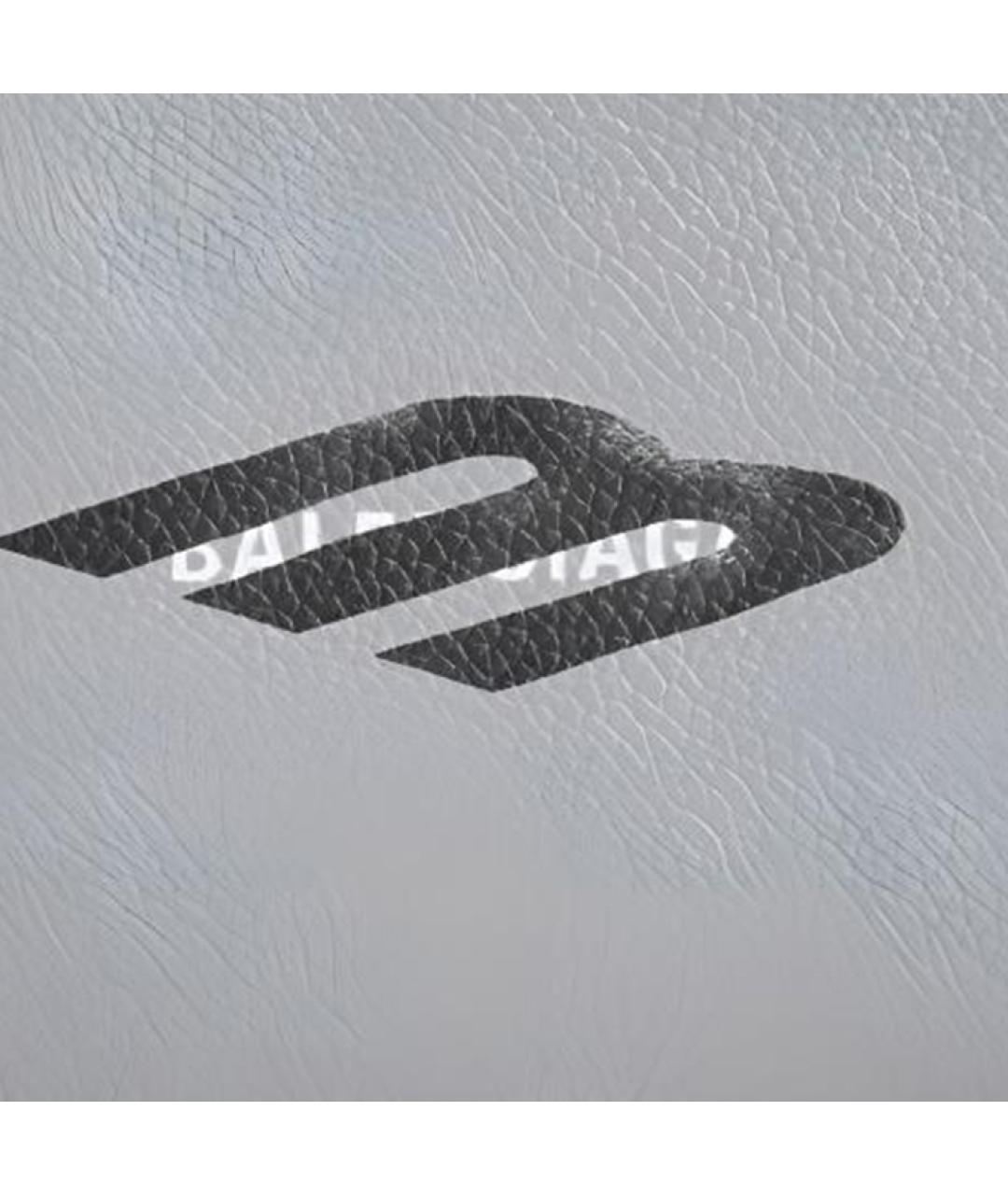 BALENCIAGA Серый кожаный кошелек, фото 4