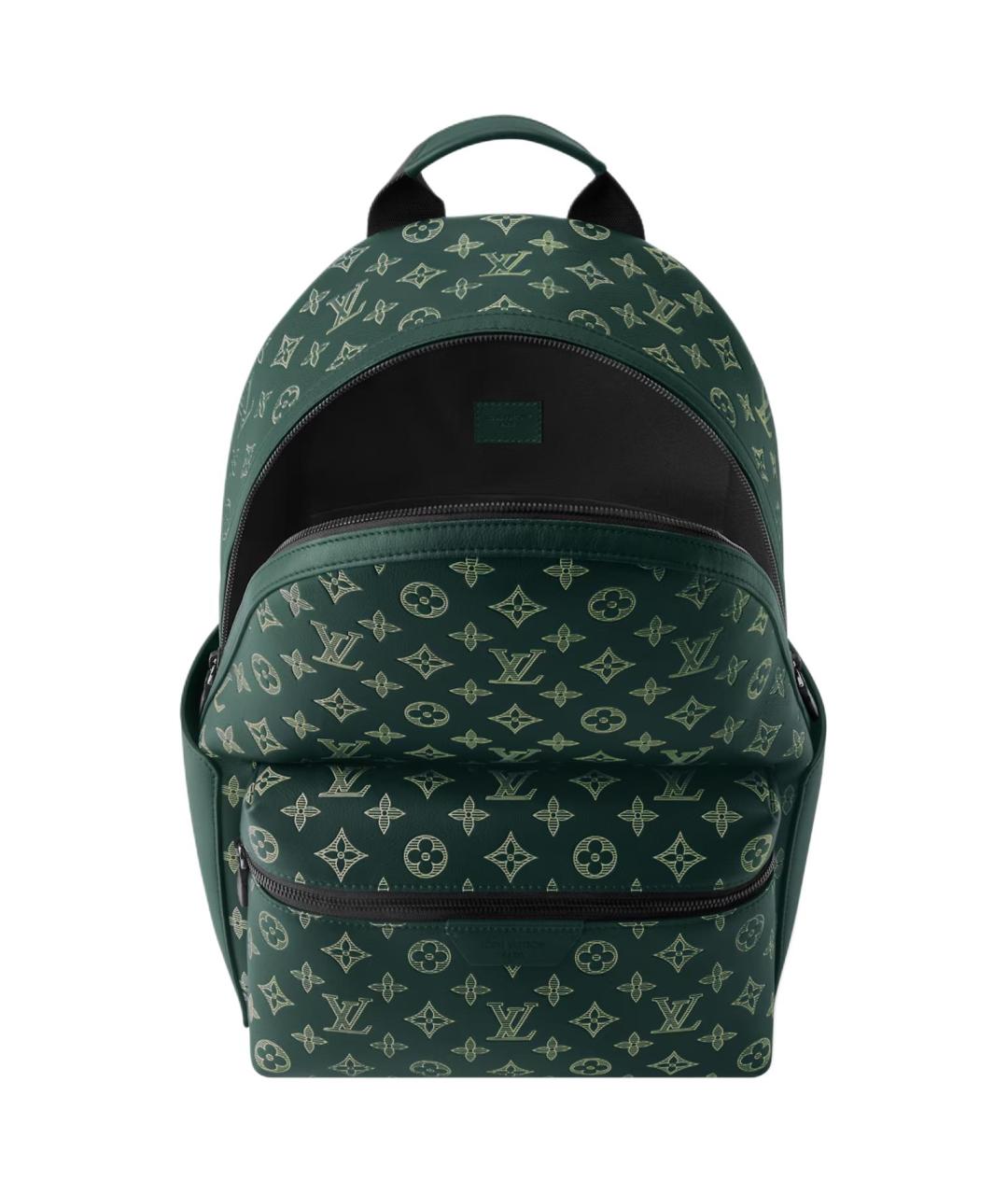 LOUIS VUITTON Зеленый кожаный рюкзак, фото 4