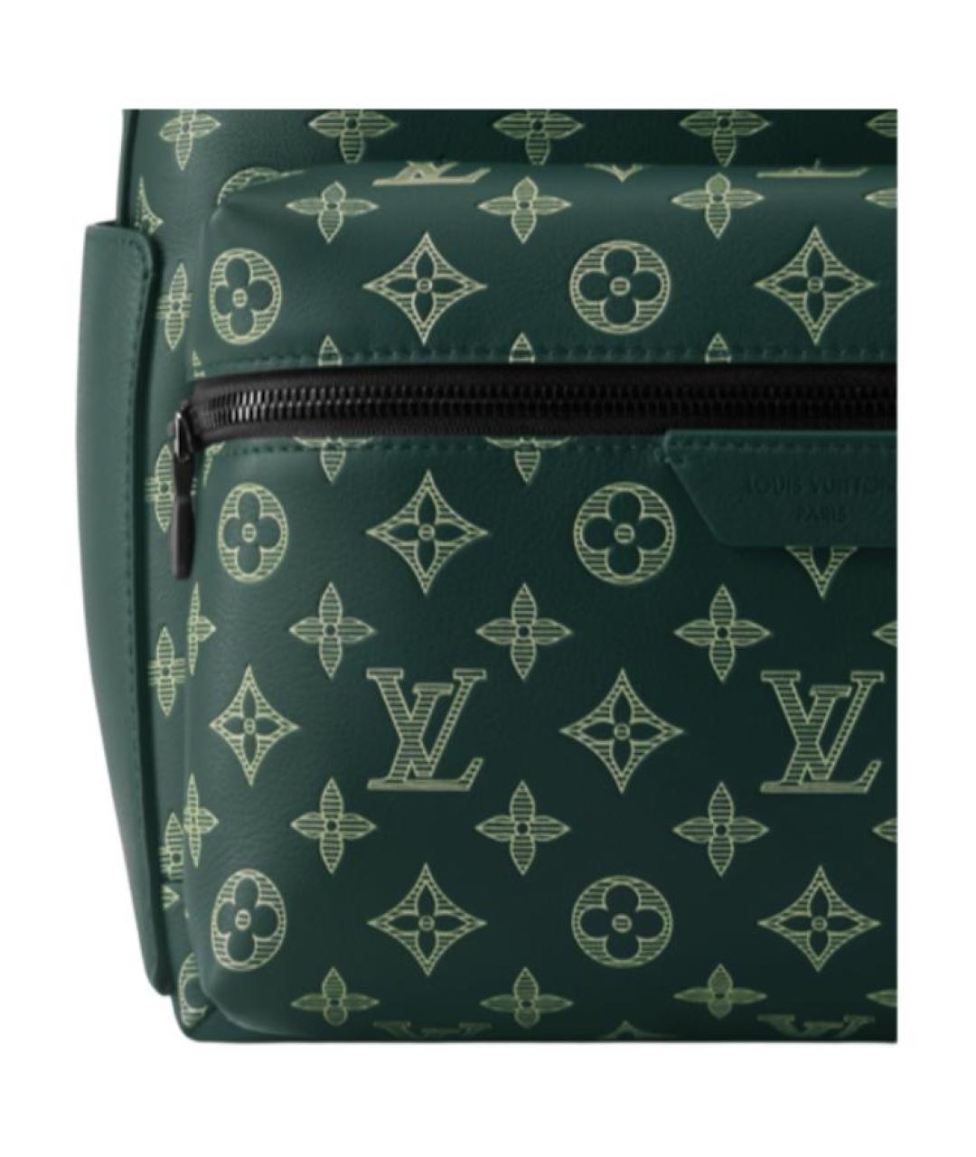 LOUIS VUITTON Зеленый кожаный рюкзак, фото 5