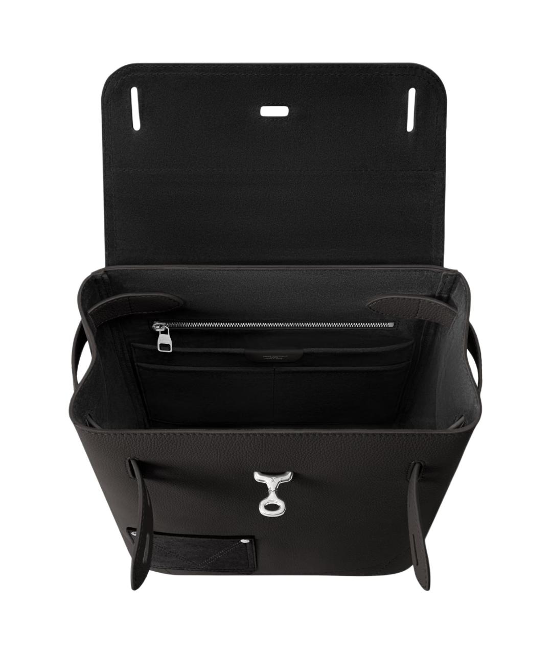 LOUIS VUITTON Черный кожаный рюкзак, фото 4