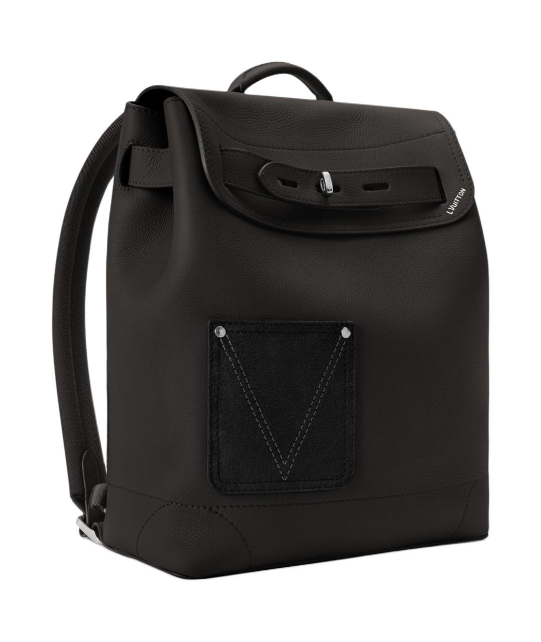 LOUIS VUITTON Черный кожаный рюкзак, фото 2