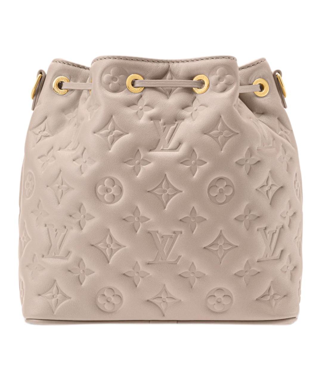 LOUIS VUITTON Серая кожаная сумка через плечо, фото 3