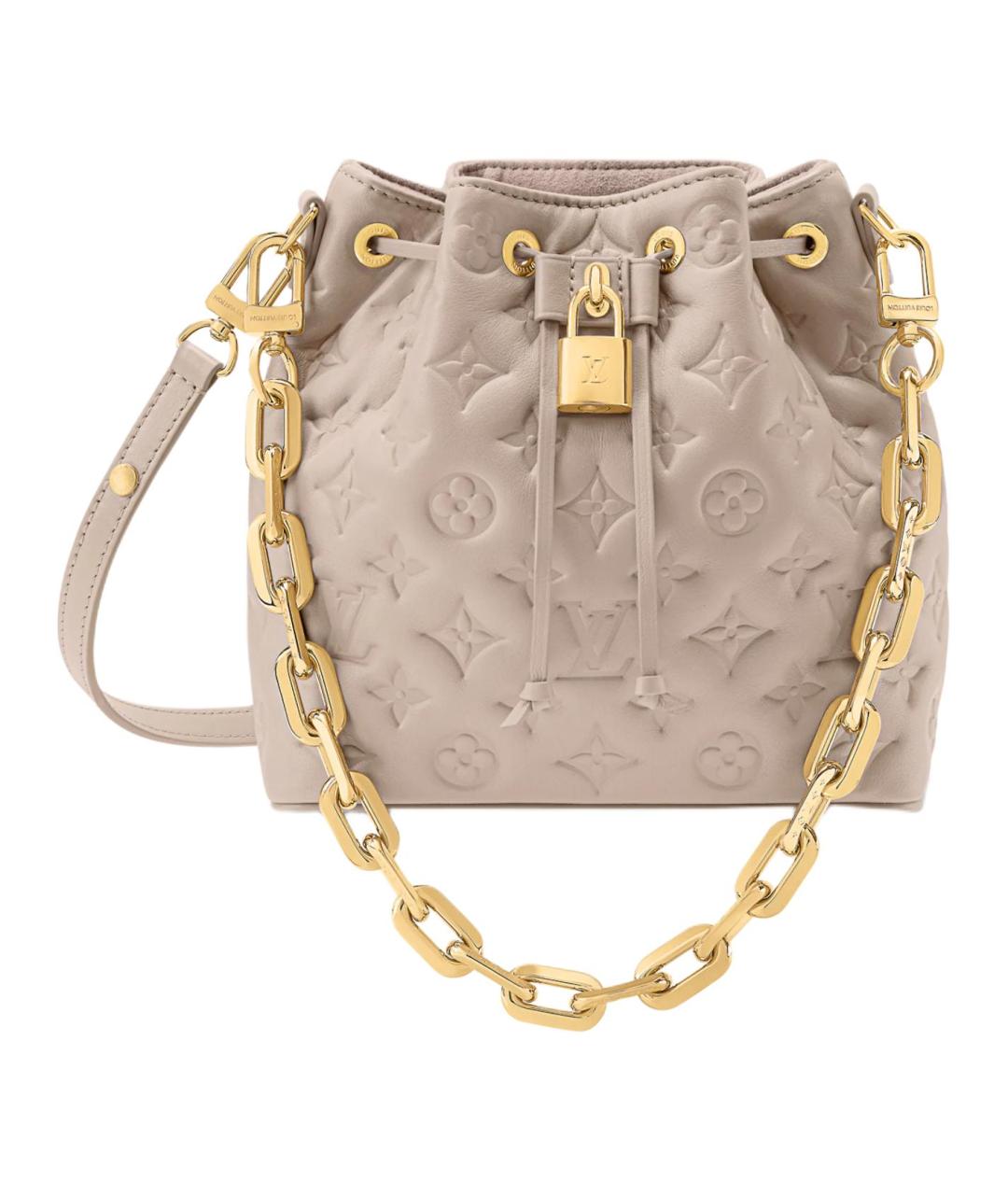 LOUIS VUITTON Серая кожаная сумка через плечо, фото 1