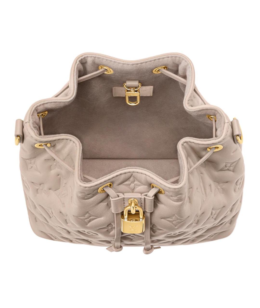 LOUIS VUITTON Серая кожаная сумка через плечо, фото 4