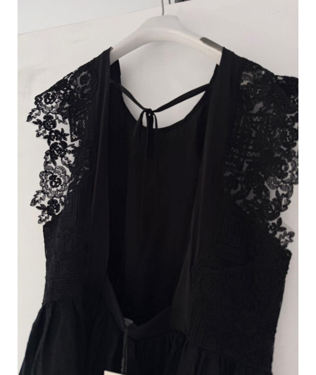 MAURIZIO MIRI Черное льняное коктейльное платье, фото 2