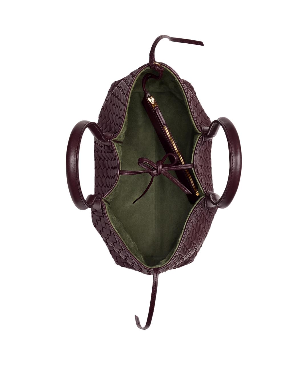 BOTTEGA VENETA Коричневая кожаная сумка через плечо, фото 2