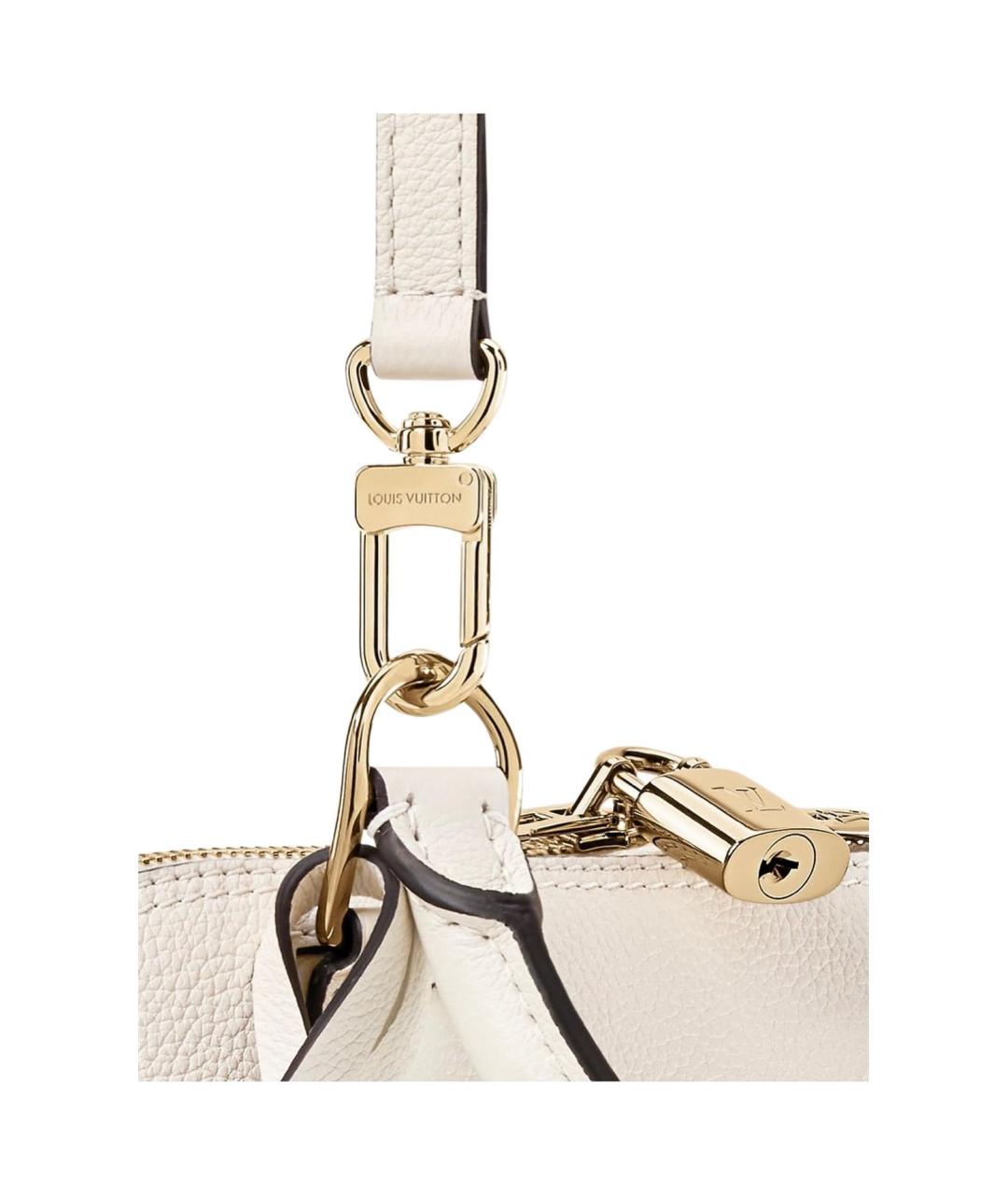 LOUIS VUITTON Белая кожаная сумка с короткими ручками, фото 4