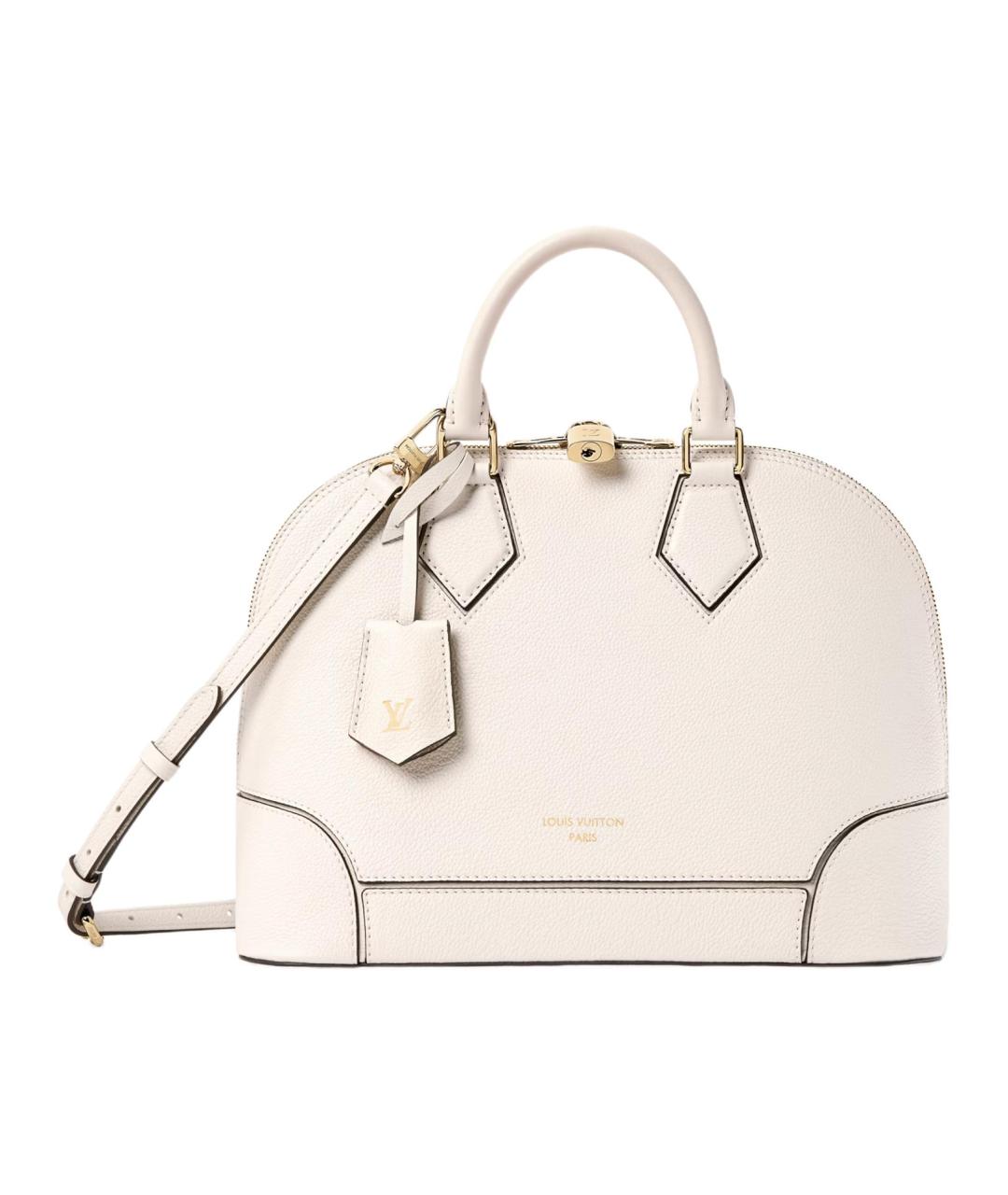 LOUIS VUITTON Белая кожаная сумка с короткими ручками, фото 1