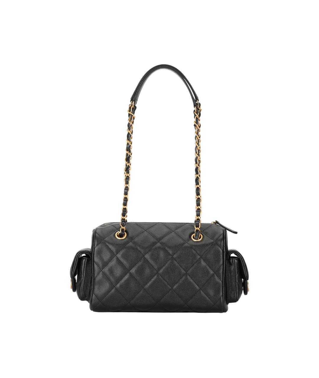 CHANEL Черная кожаная сумка через плечо, фото 3