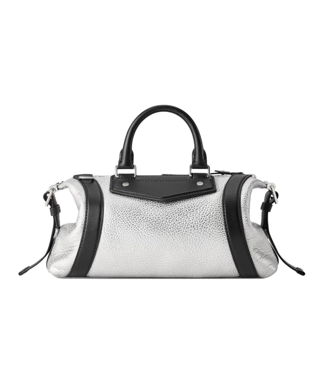 LOUIS VUITTON Серебряная кожаная сумка с короткими ручками, фото 3