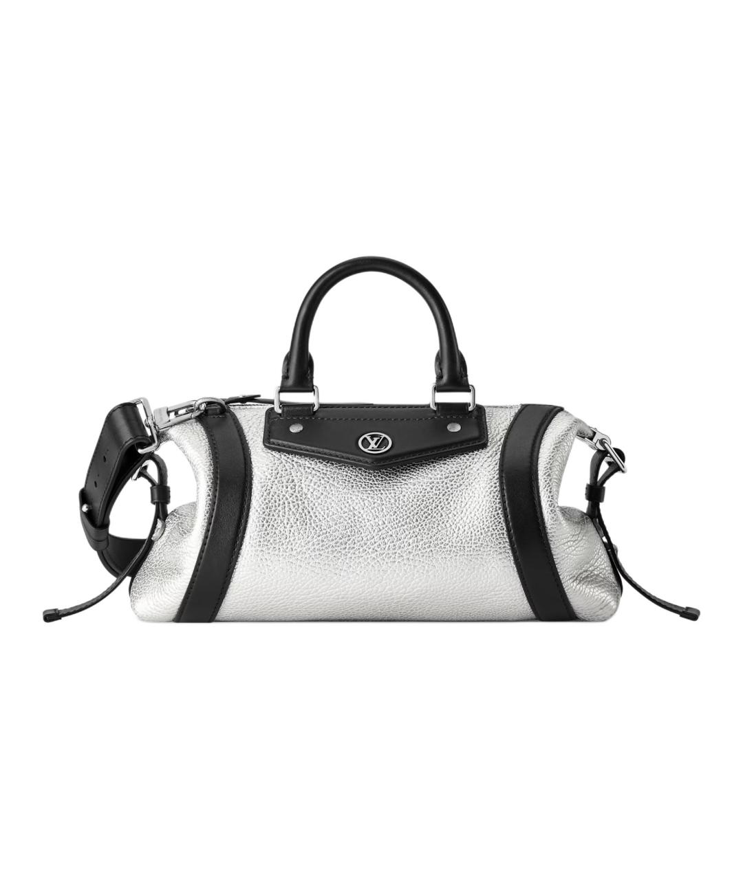 LOUIS VUITTON Серебряная кожаная сумка с короткими ручками, фото 1