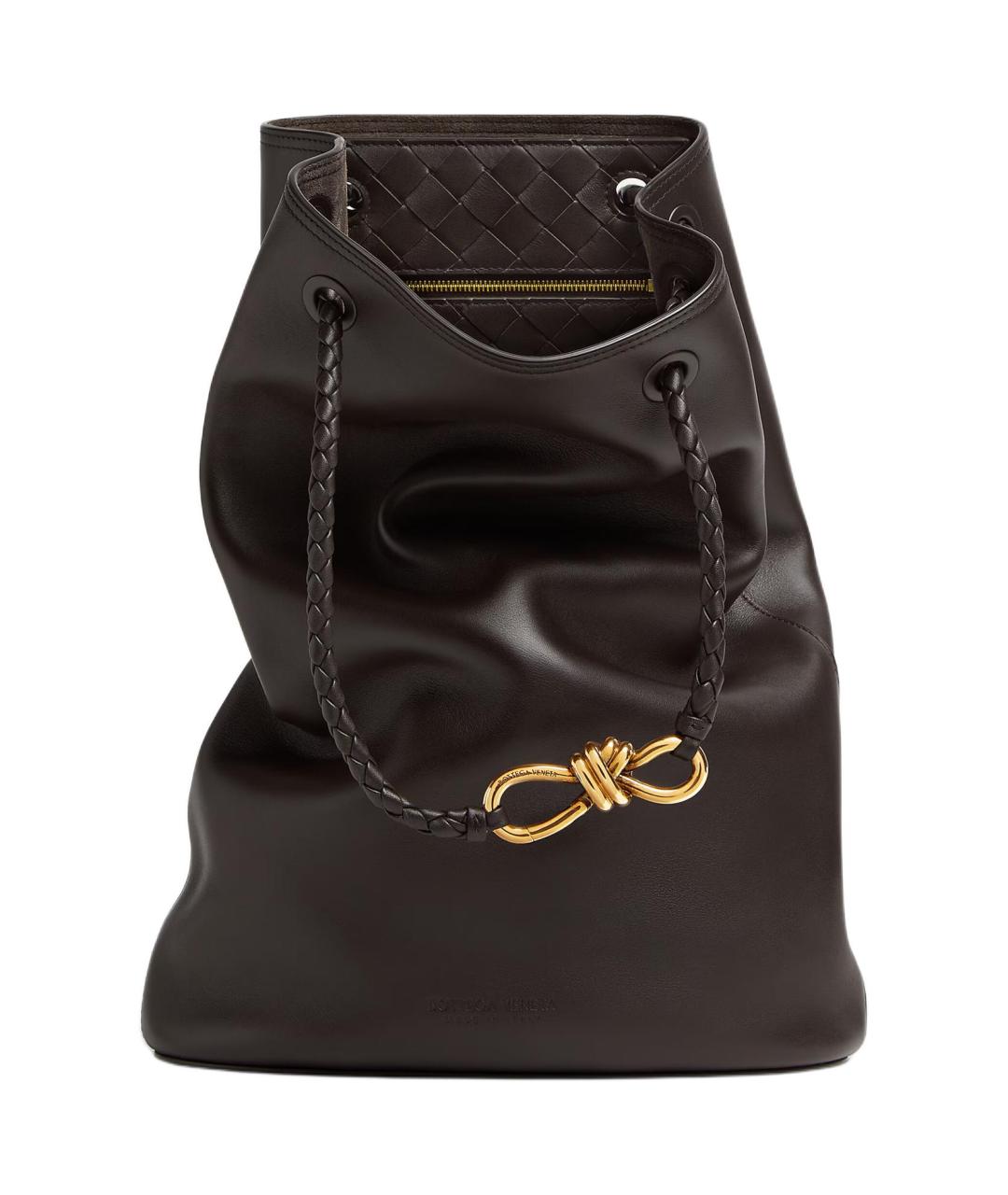 BOTTEGA VENETA Коричневый кожаный рюкзак, фото 2