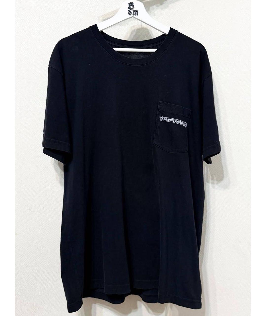 CHROME HEARTS Черная хлопковая футболка, фото 7