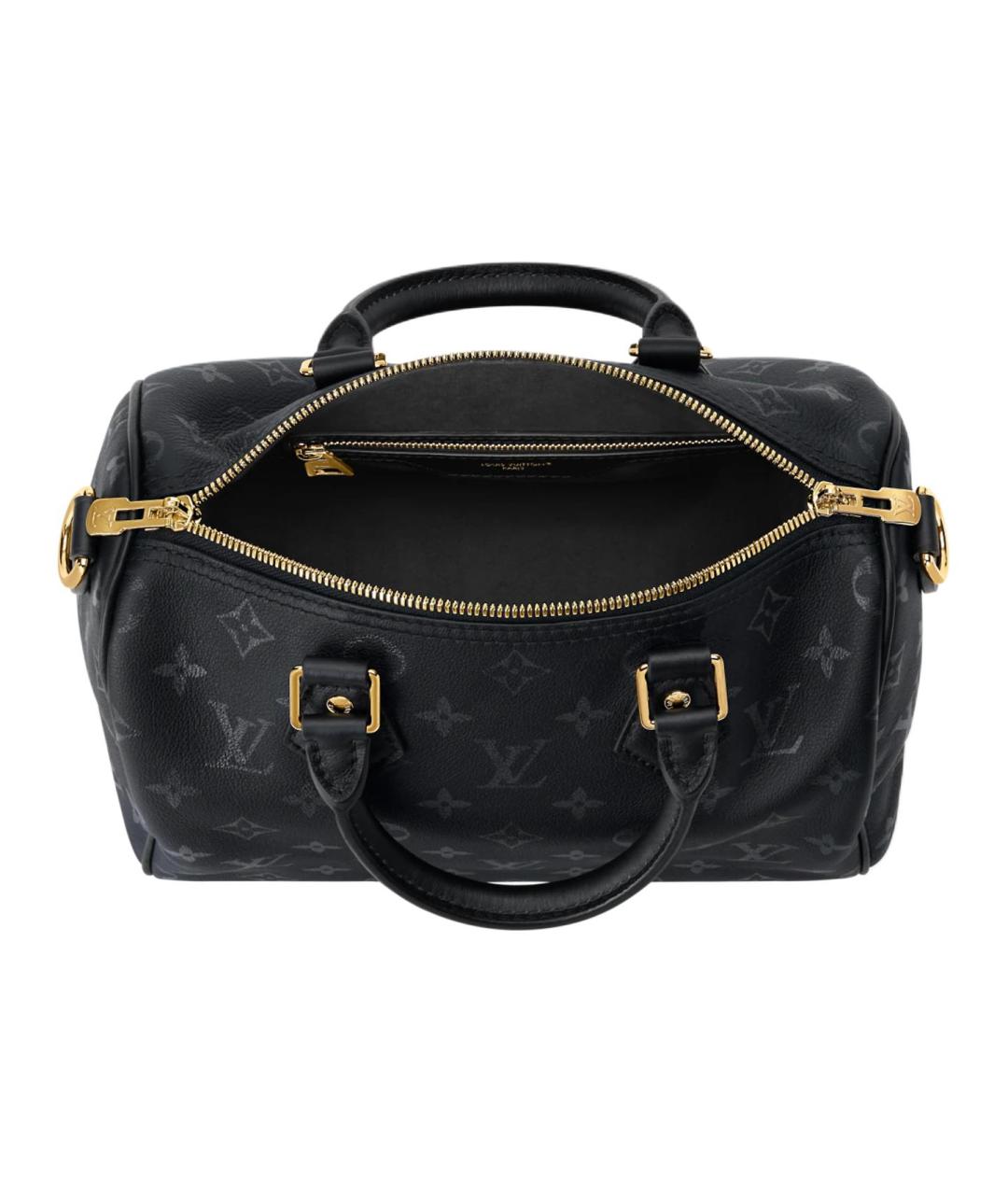 LOUIS VUITTON Черная кожаная сумка через плечо, фото 4