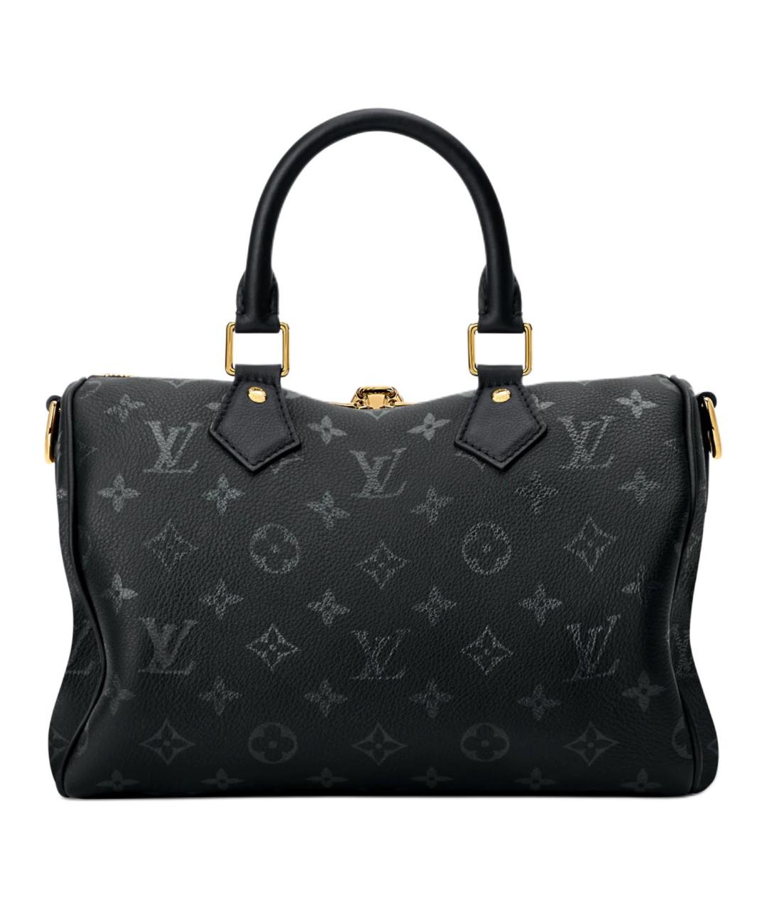 LOUIS VUITTON Черная кожаная сумка через плечо, фото 3