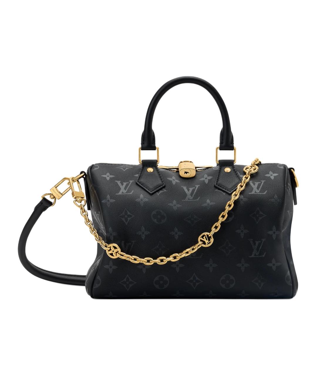 LOUIS VUITTON Черная кожаная сумка через плечо, фото 1