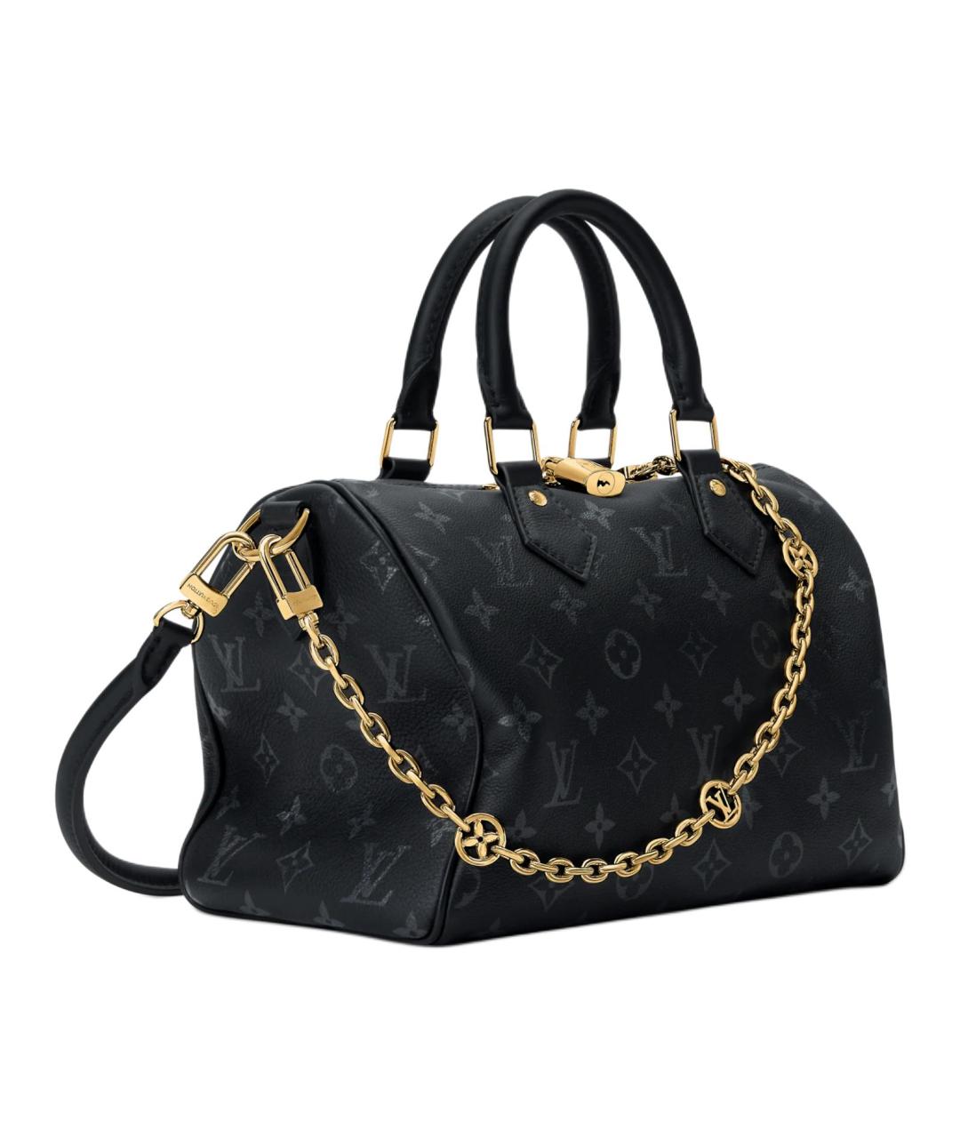 LOUIS VUITTON Черная кожаная сумка через плечо, фото 2