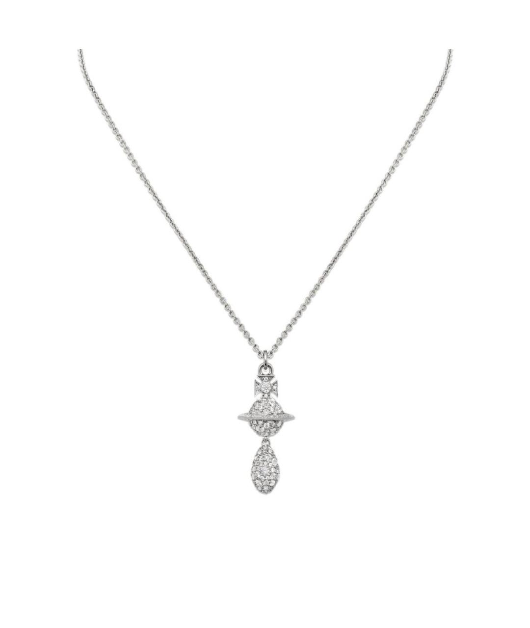 VIVIENNE WESTWOOD Серебряное металлическое колье, фото 2