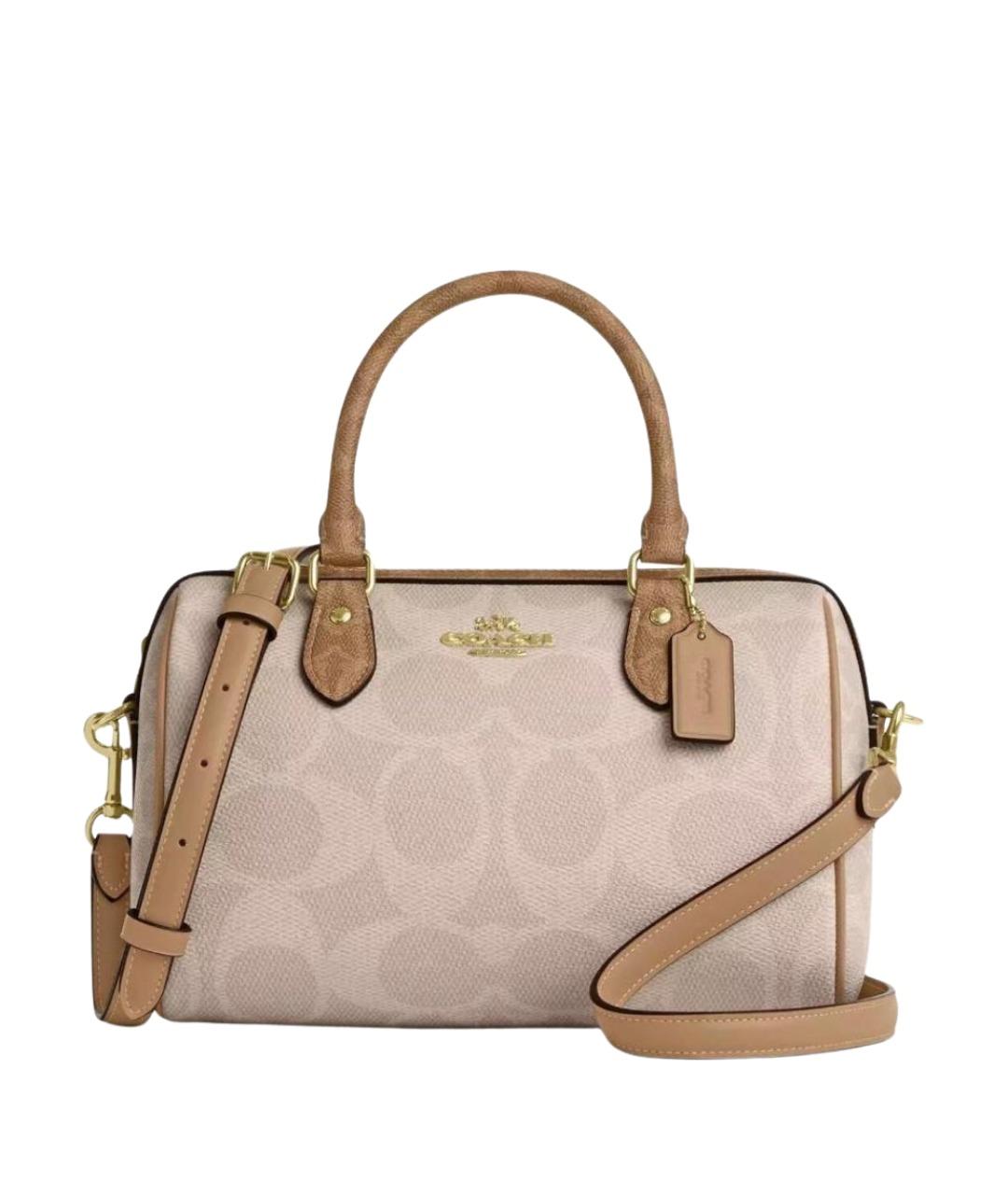 COACH Бежевая сумка с короткими ручками, фото 1