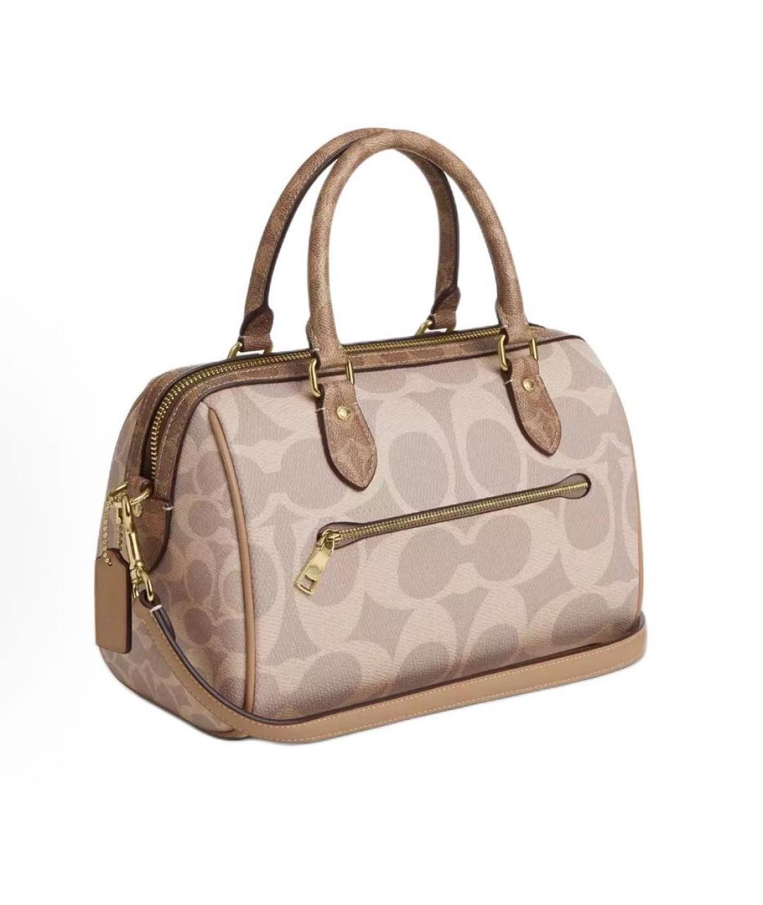 COACH Бежевая сумка с короткими ручками, фото 2