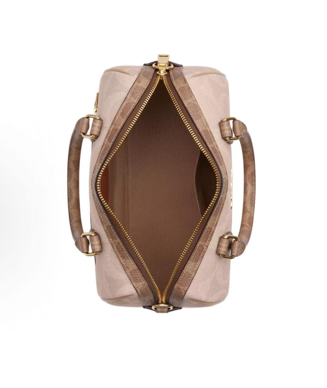 COACH Бежевая сумка с короткими ручками, фото 3