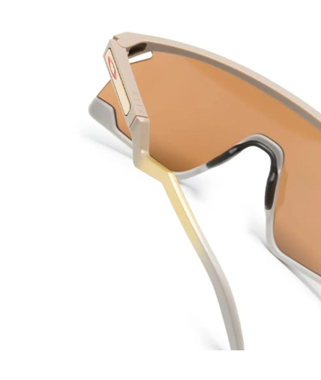 OAKLEY Бежевые пластиковые солнцезащитные очки, фото 3