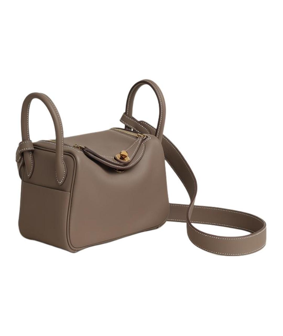 HERMES Коричневая кожаная сумка через плечо, фото 2