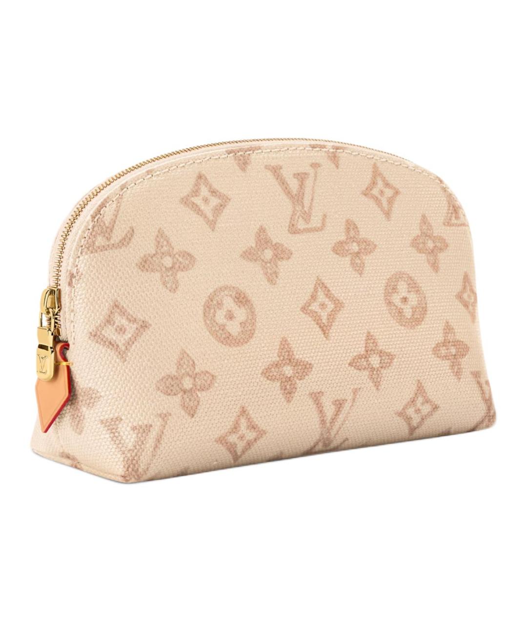 LOUIS VUITTON Бежевая косметичка из канвы, фото 2