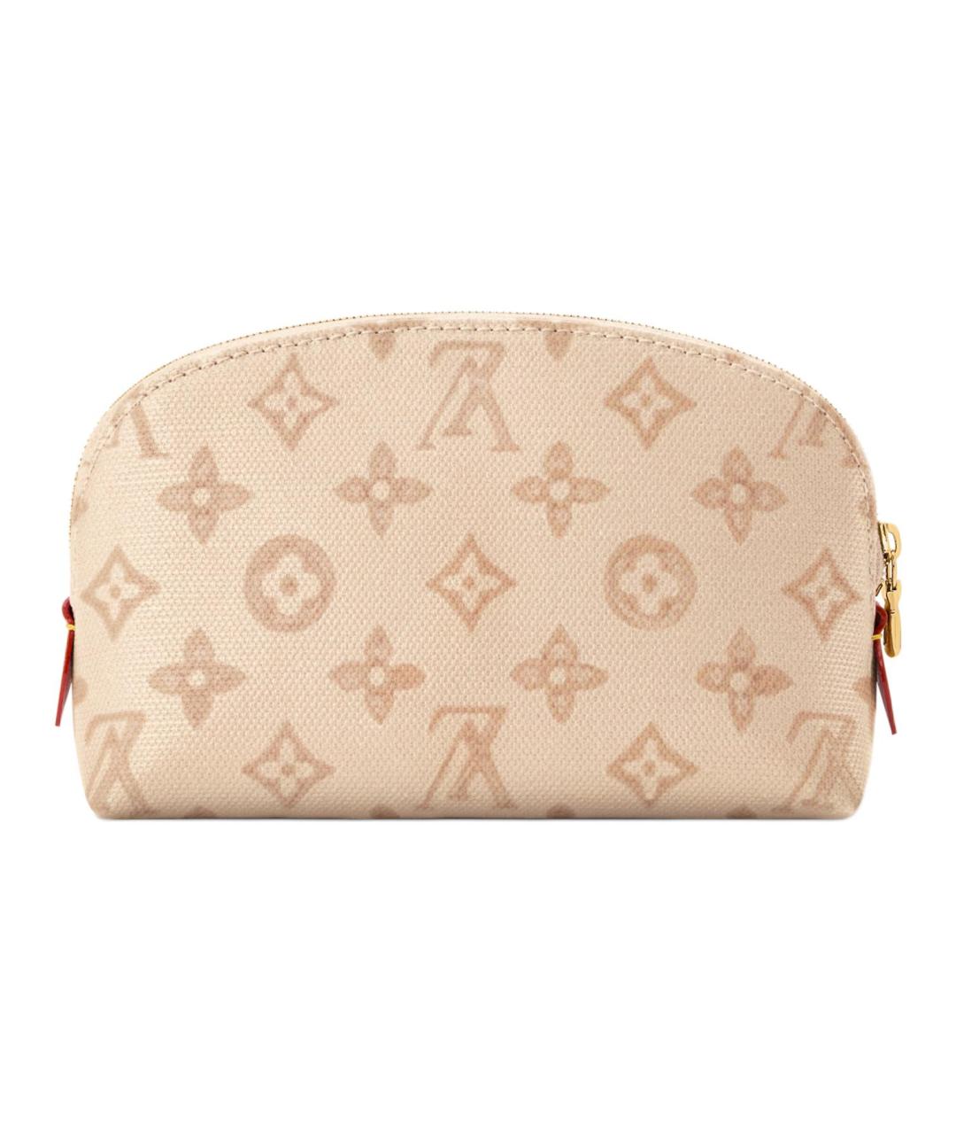 LOUIS VUITTON Бежевая косметичка из канвы, фото 3