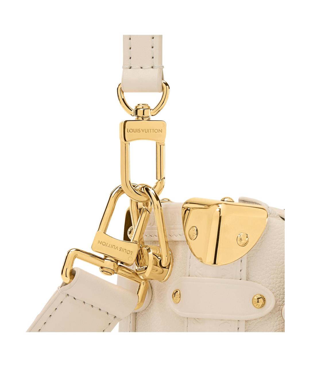 LOUIS VUITTON Бежевая кожаная сумка через плечо, фото 5