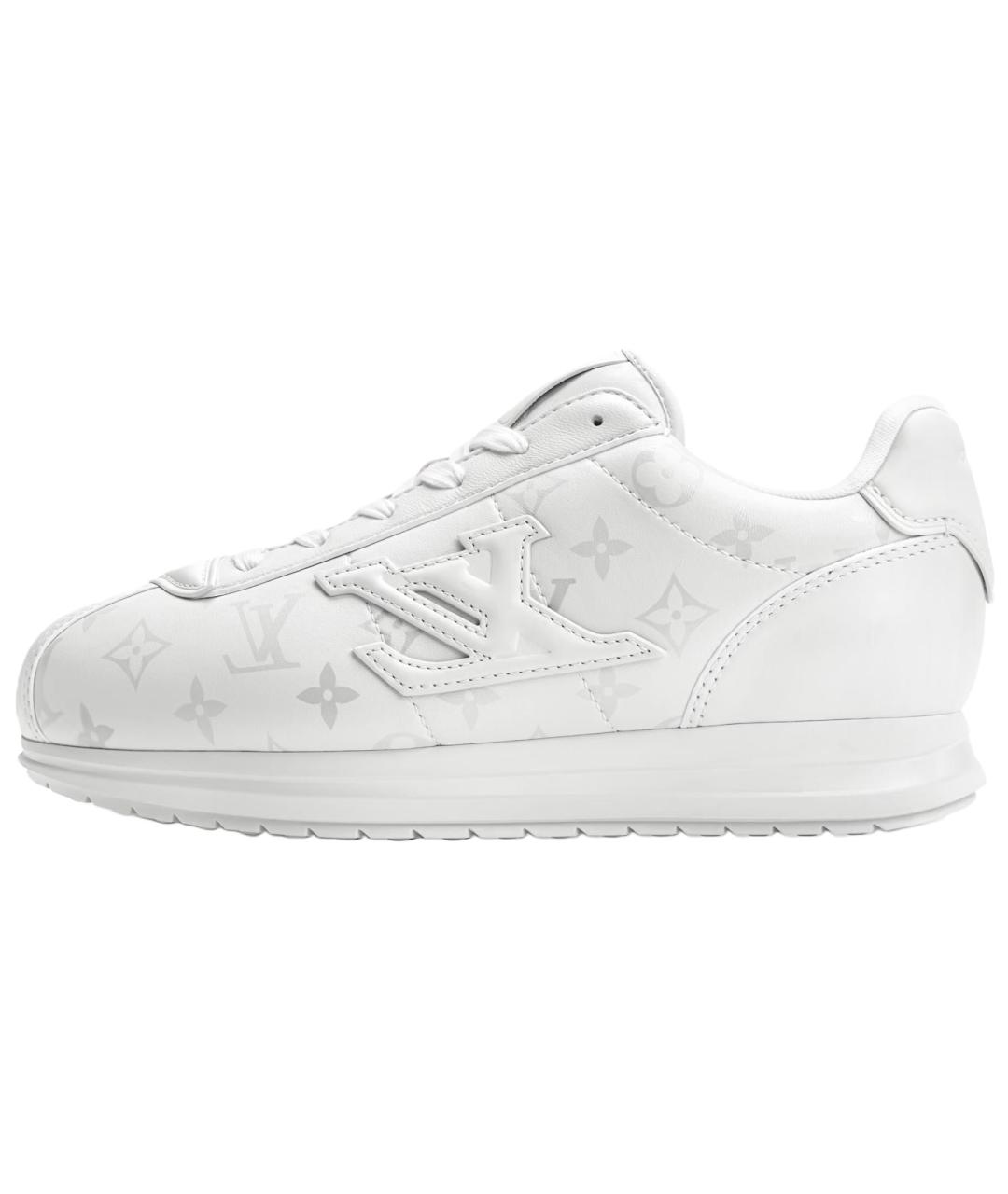 LOUIS VUITTON Белые кожаные низкие кроссовки / кеды, фото 2